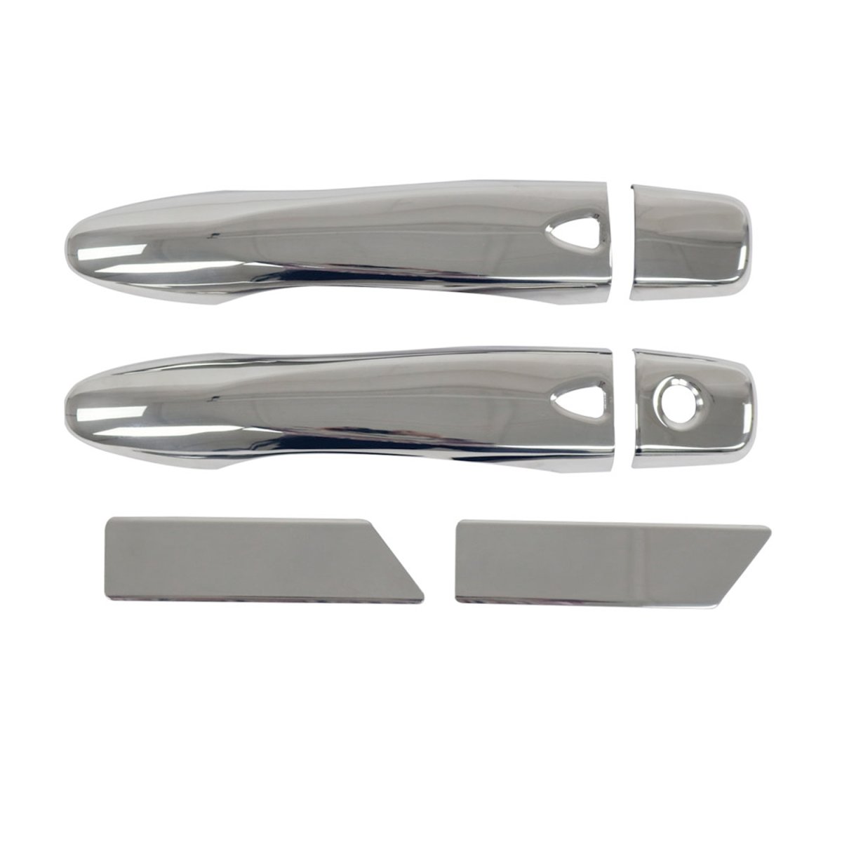 Nissan Cube Door Handle Cover - Omac - 10 Pcs - Gloss Silver - '09-'14